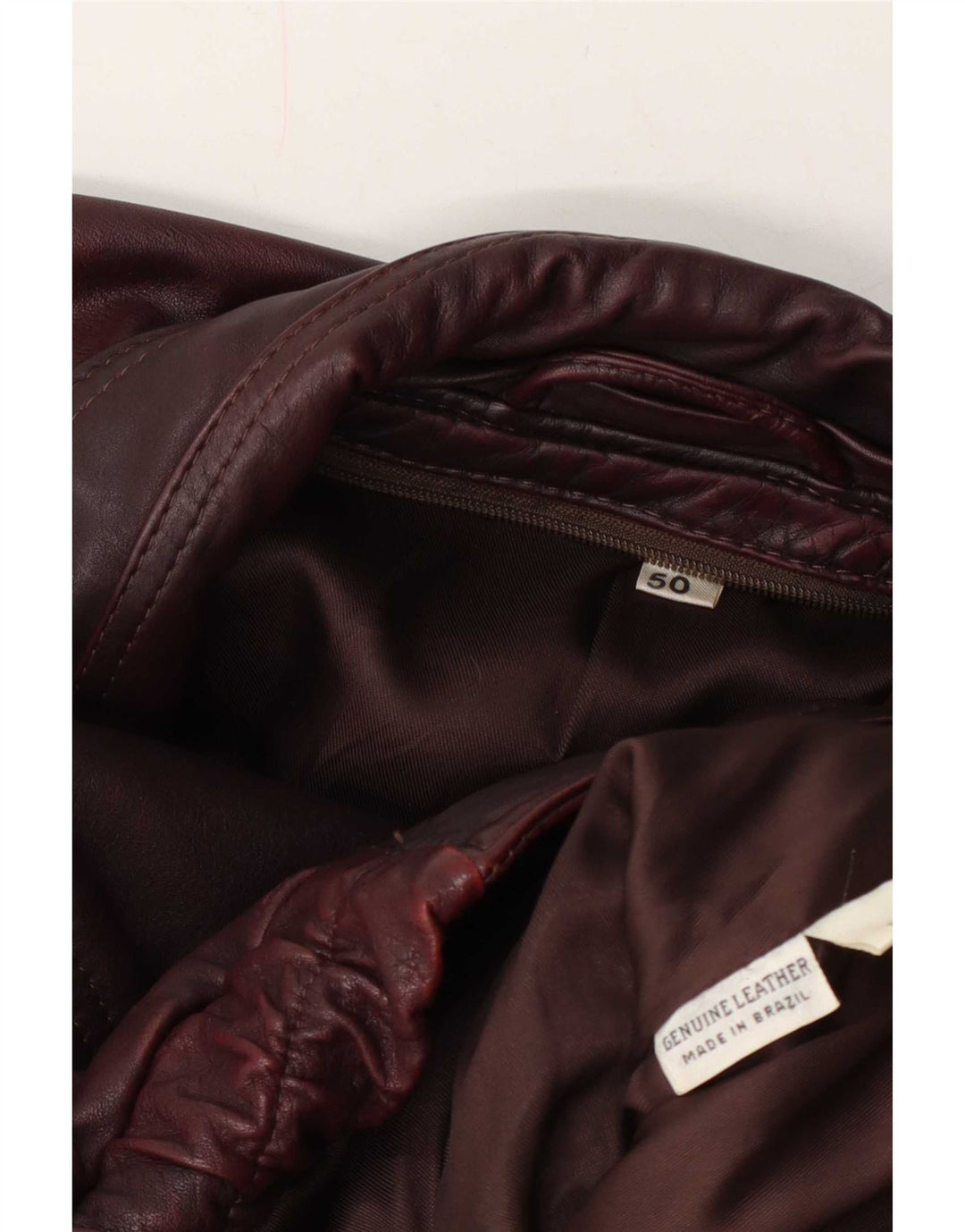 Vintage Ανδρικό Δερμάτινο Μπουφάν IT 50 Large Burgundy