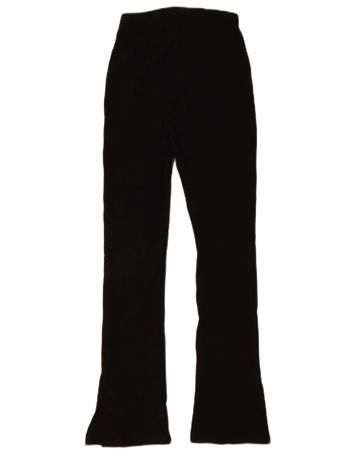 Zara Γυναικείο Flare Casual Παντελόνι Small W26 L30 Μαύρο Πολυεστέρα