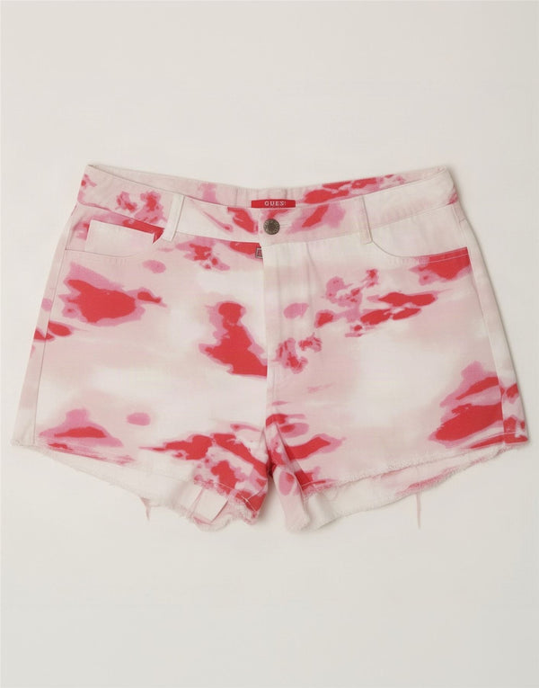 Γυναικείο ψηλόμεσο παντελόνι Guess UK 6 XS W30 Pink Tie Dye Cotton