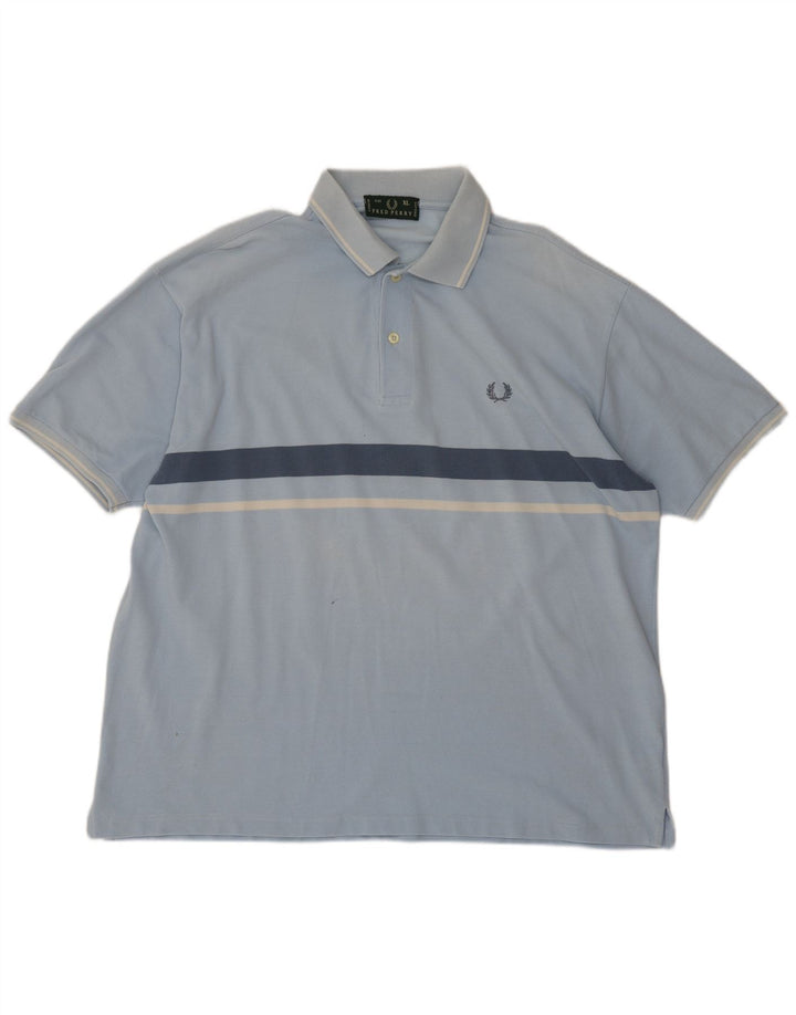 Fred Perry Ανδρικό Πόλο Μπλουζάκι XL Μπλε ριγέ βαμβακερό