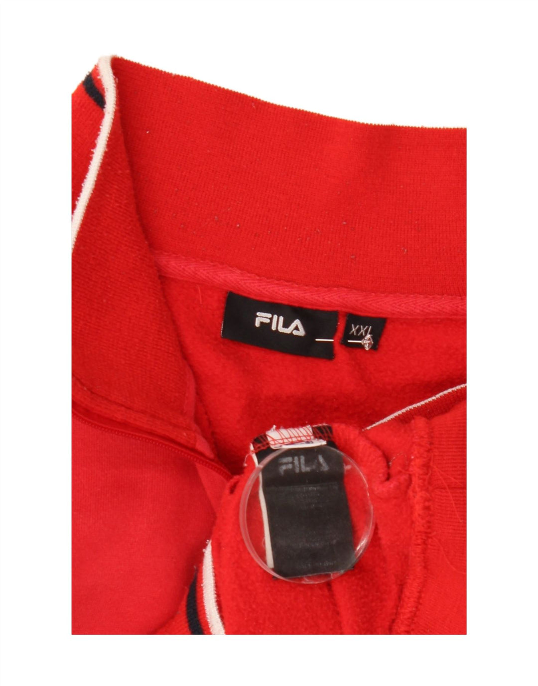 Ανδρικό Φούτερ με φερμουάρ Fila γραφικό Jumper 2XL Κόκκινο βαμβακερό