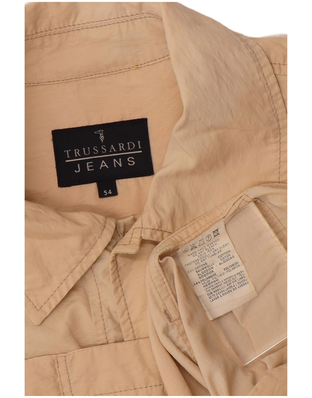 TRUSSARDI JEANS Ανδρικό Utility Μπουφάν IT 54 2XL Μπεζ βαμβακερό