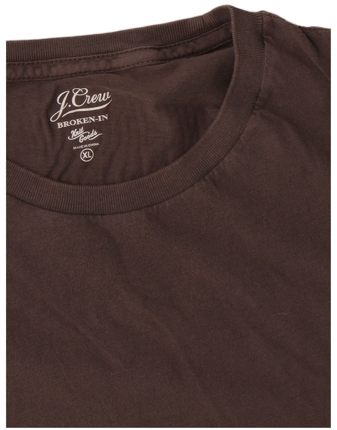 J. Crew Ανδρικό T-Shirt Top XL Καφέ Βαμβακερό