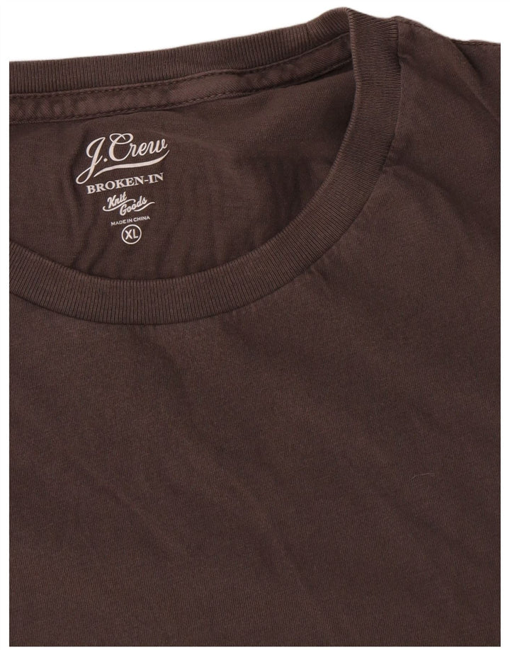 J. Crew Ανδρικό T-Shirt Top XL Καφέ Βαμβακερό