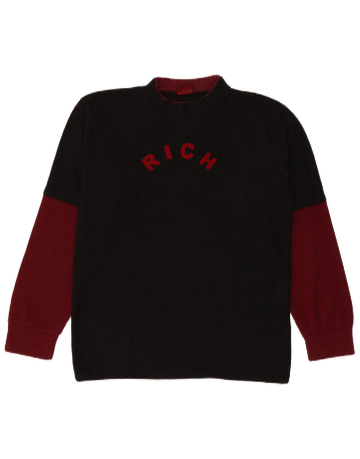 Ανδρικό πουλόβερ Richmond Graphic Crew Neck Jumper Medium Black Colourblock