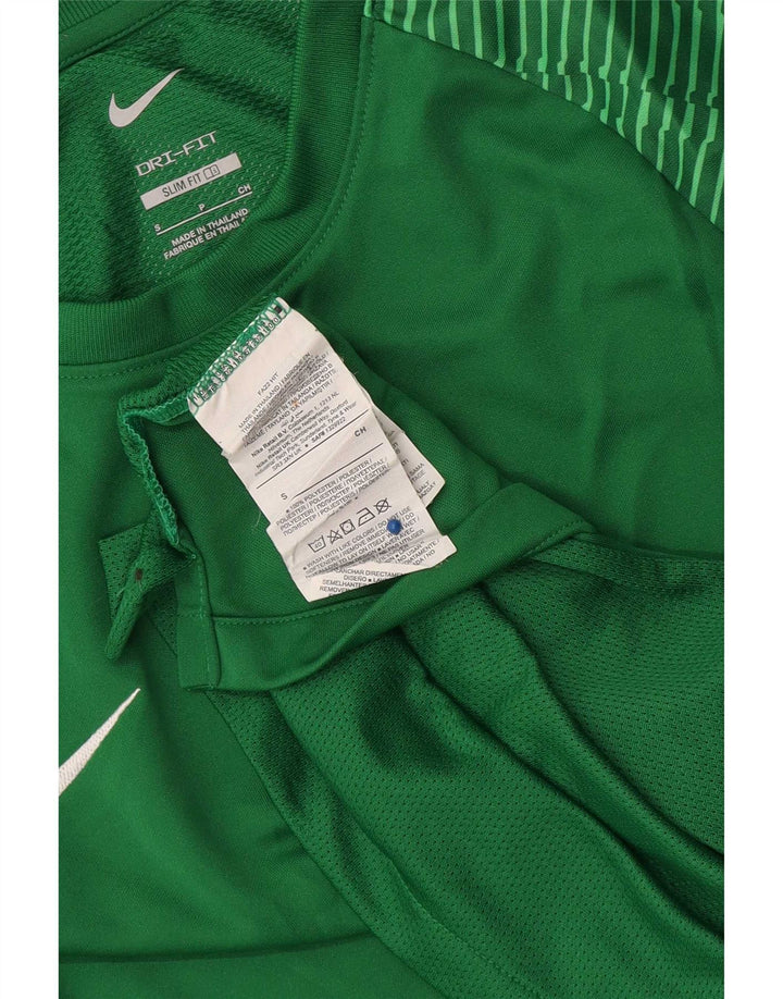 Ανδρικό μπλουζάκι Nike Dri Fit Slim T-Shirt από μικρό πράσινο ριγέ πολυεστέρα