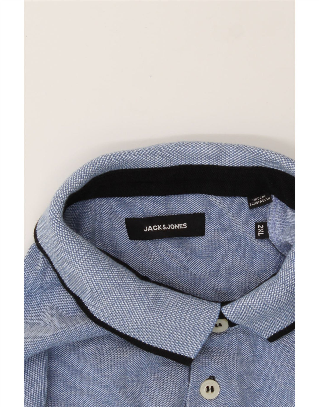 JACK & JONES Mens Polo Shirt 2XL Blue Cotton Vintage Jack & Jones and Second-Hand Jack & Jones from Messina Hembry 