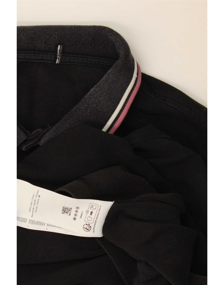 Fred Perry Ανδρικό Πόλο Μπλουζάκι Μεσαίο Μαύρο Βαμβακερό