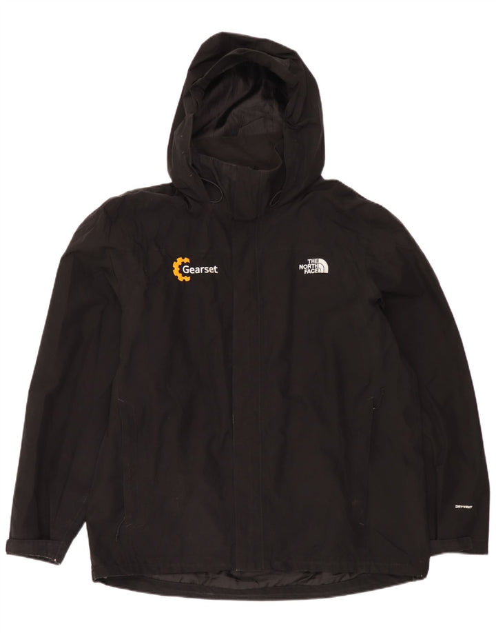 Ανδρικό μπουφάν βροχής με κουκούλα North Face UK 42 XL μαύρο πολυεστέρα