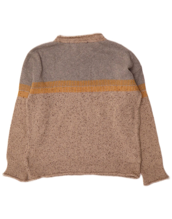 Weird Fish Γυναικείο πουλόβερ με λαιμό χελώνα UK 8 Small Grey Colourblock