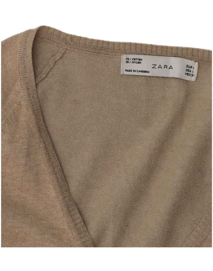 Zara Γυναικείο πουλόβερ UK 14 Large Grey Nylon