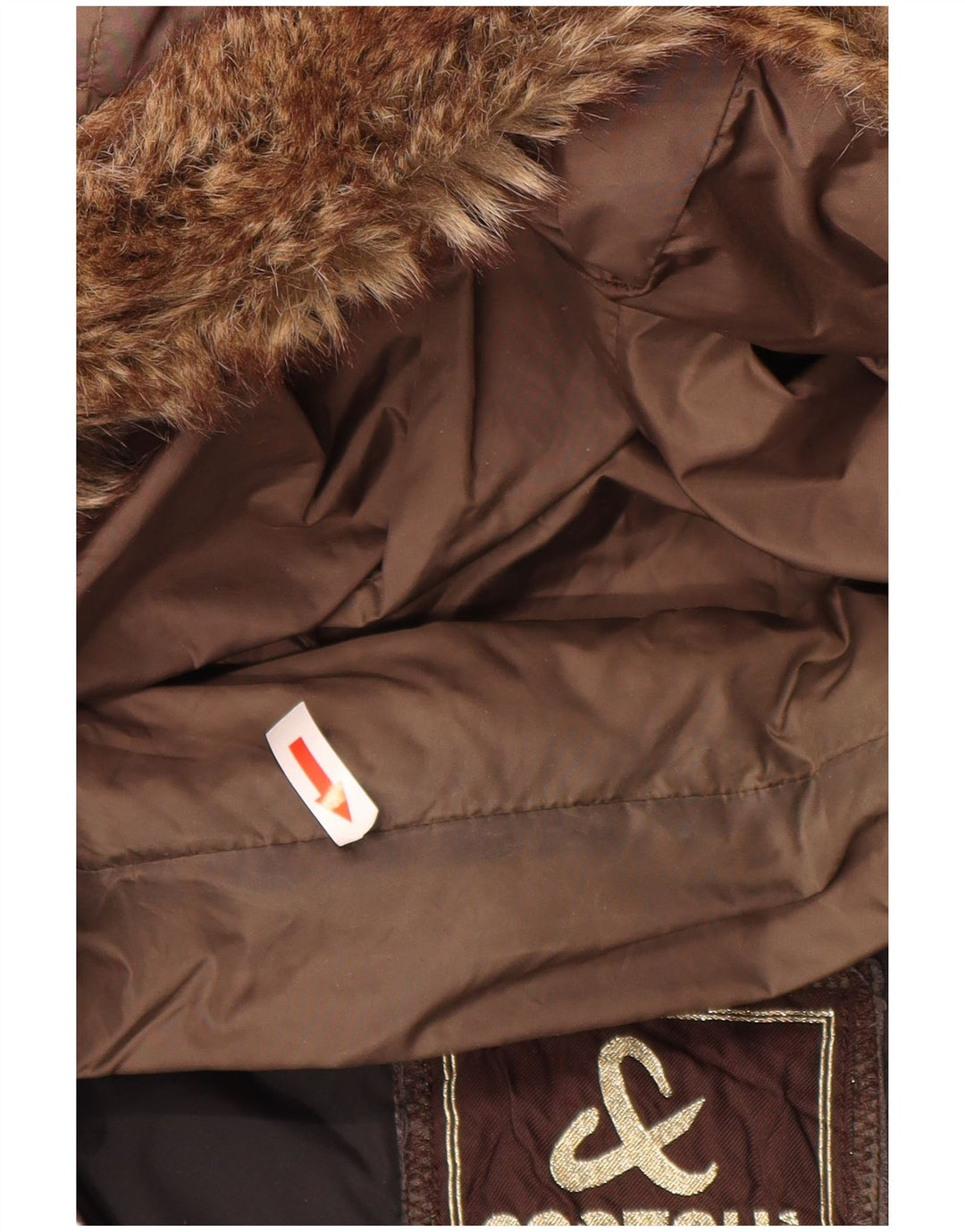 Ανδρικό μπουφάν με κουκούλα Scotch & Soda UK 40 Large Brown Polyamide