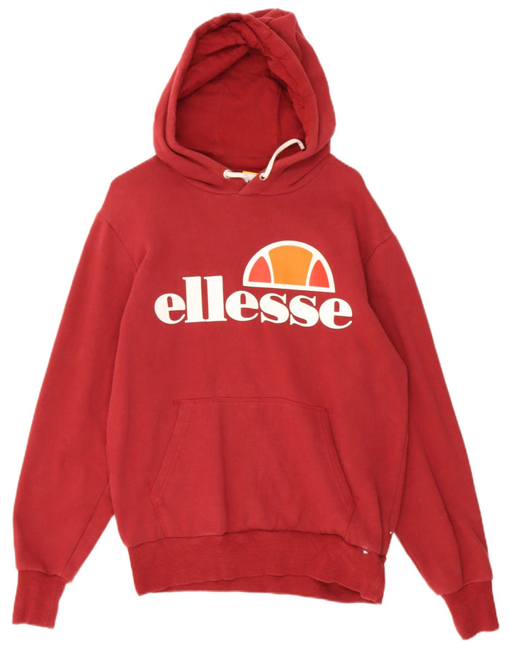 Ανδρικό γραφικό κουκούλα Ellesse, μεσαίο κόκκινο βαμβακερό