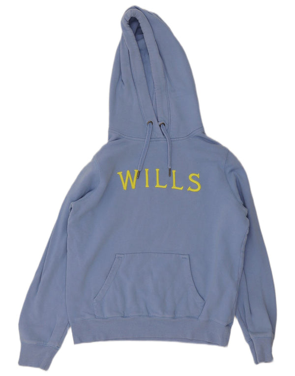 Jack Wills Γυναικείο Γραφικό Hoodie Jumper UK 12 Medium Blue Cotton