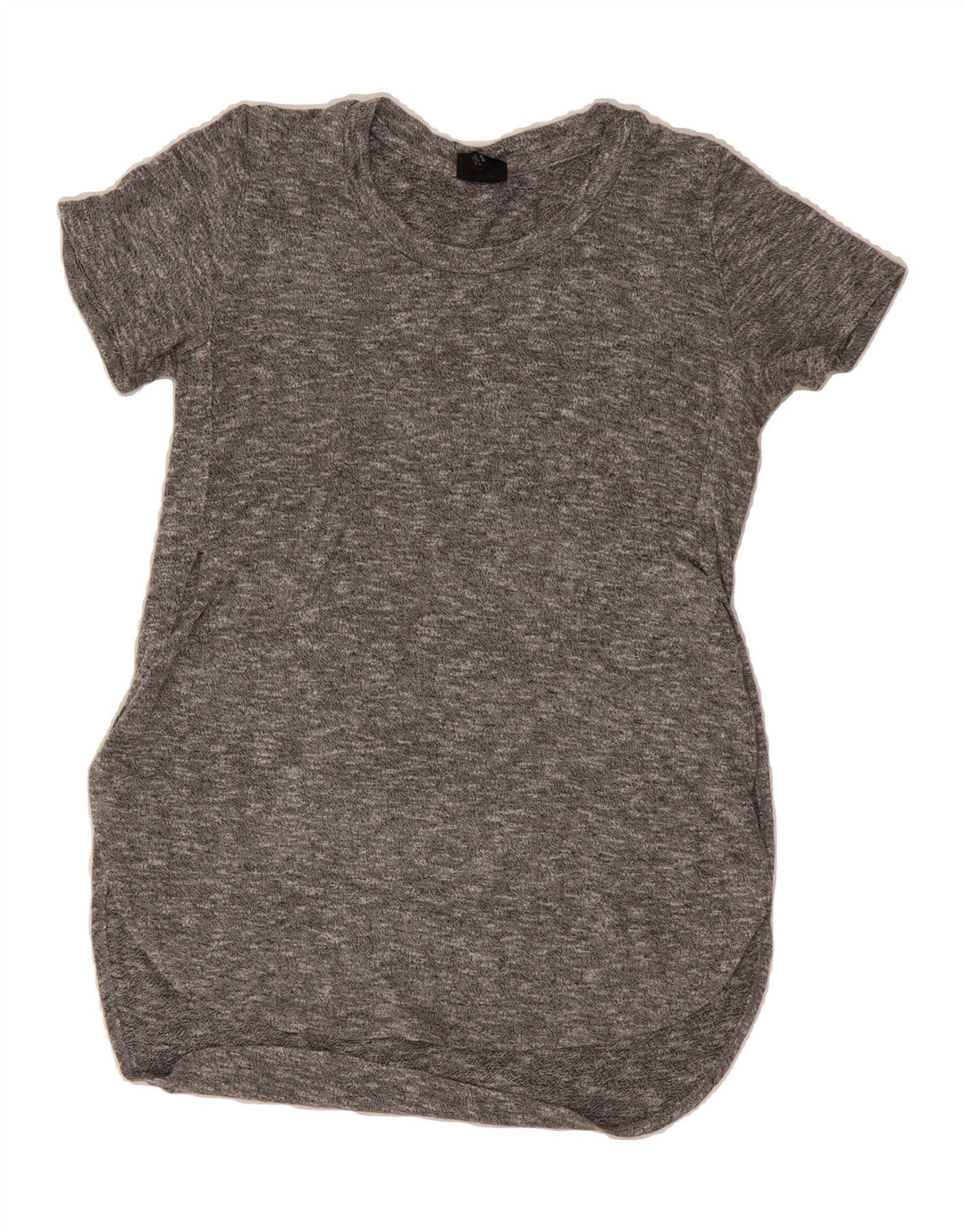MOSSIMO Womens Short Sleeves Jumper Dress UK 14 Medium Grey Flecked Vintage Mossimo and Second-Hand Mossimo from Messina Hembry 