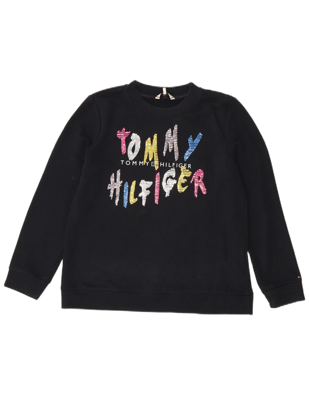 Γυναικεία φούτερ Tommy Hilfiger Graphic Jumper UK 14 Medium Navy Blue