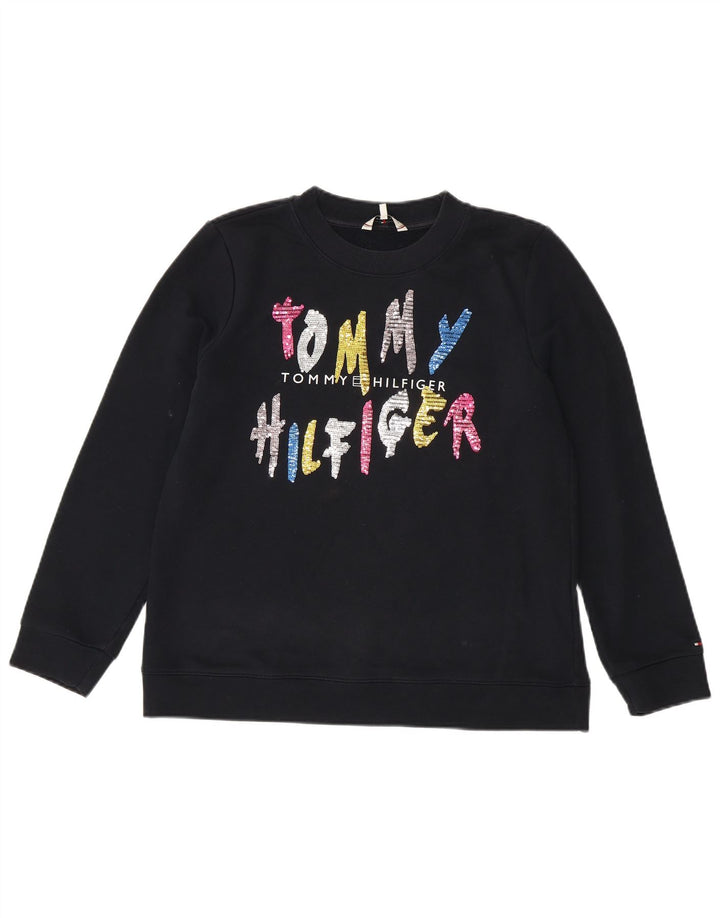Γυναικεία φούτερ Tommy Hilfiger Graphic Jumper UK 14 Medium Navy Blue