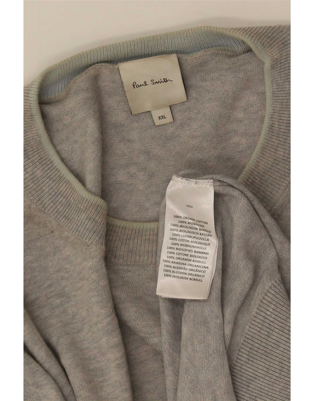 Ανδρικό πουλόβερ Paul Smith Crew Neck Jumper 2XL Γκρι βαμβακερό