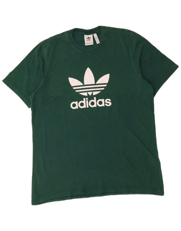 Ανδρικό γραφικό T-Shirt Adidas Top XL Πράσινο βαμβακερό