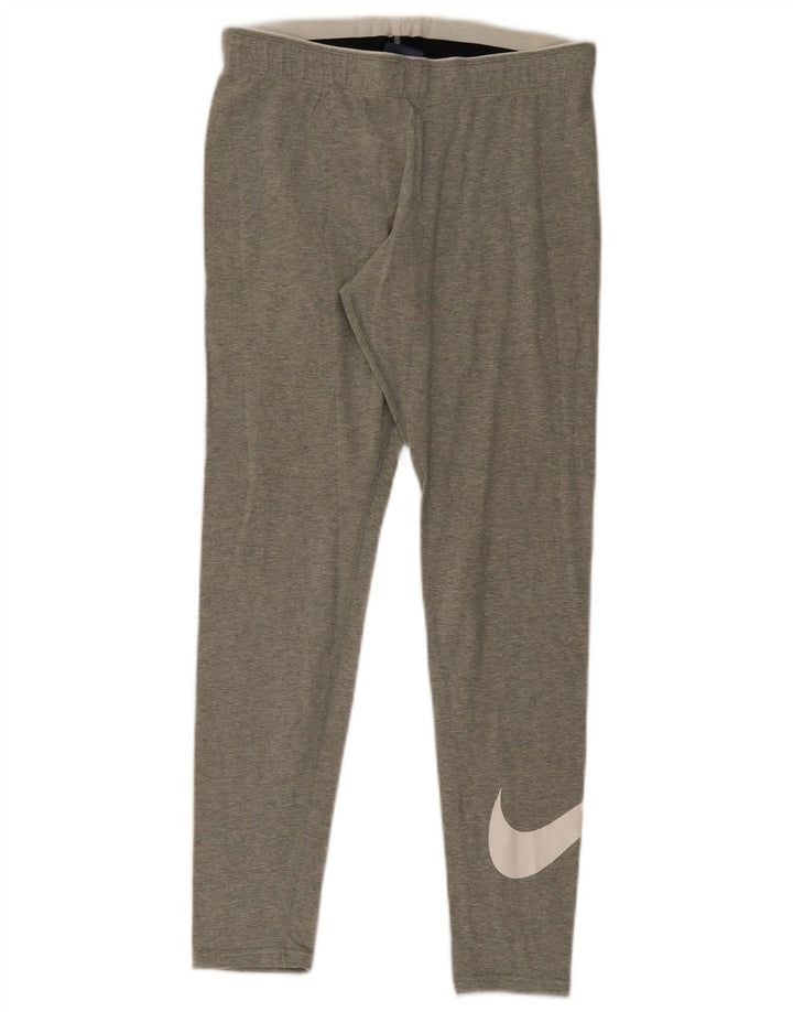 Γυναικεία γραφικά κολάν Nike UK 12 Βαμβακερά μεσαίου γκρι
