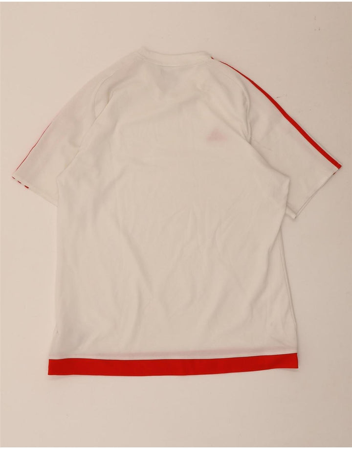 Adidas Ανδρικό T-Shirt Climalite Top Large White Colourblock Πολυεστέρας