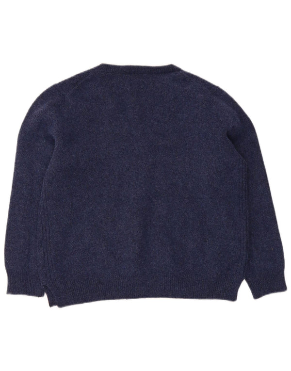 Polo Ralph Lauren Γυναικείο πουλόβερ με λαιμόκοψη με V λαιμόκοψη UK 14 Μεγάλο Μαλλί Navy Blue