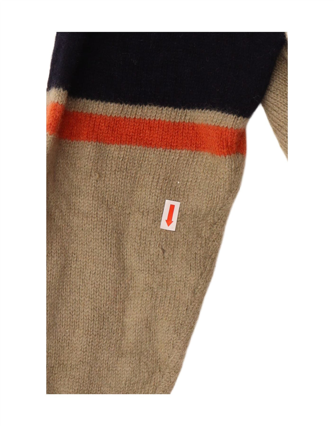 Kappa γυναικείο πουλόβερ με φερμουάρ, μεσαίο μπεζ ριγέ μαλλί Classic