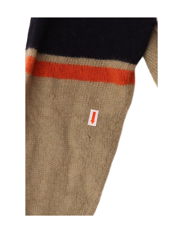 Kappa γυναικείο πουλόβερ με φερμουάρ, μεσαίο μπεζ ριγέ μαλλί Classic