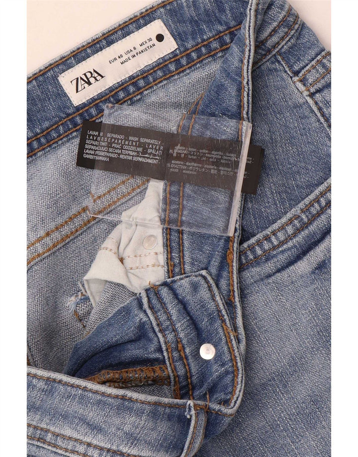 Zara Γυναικείο Straight Jeans EU 40 Medium W30 L29 Blue Cotton
