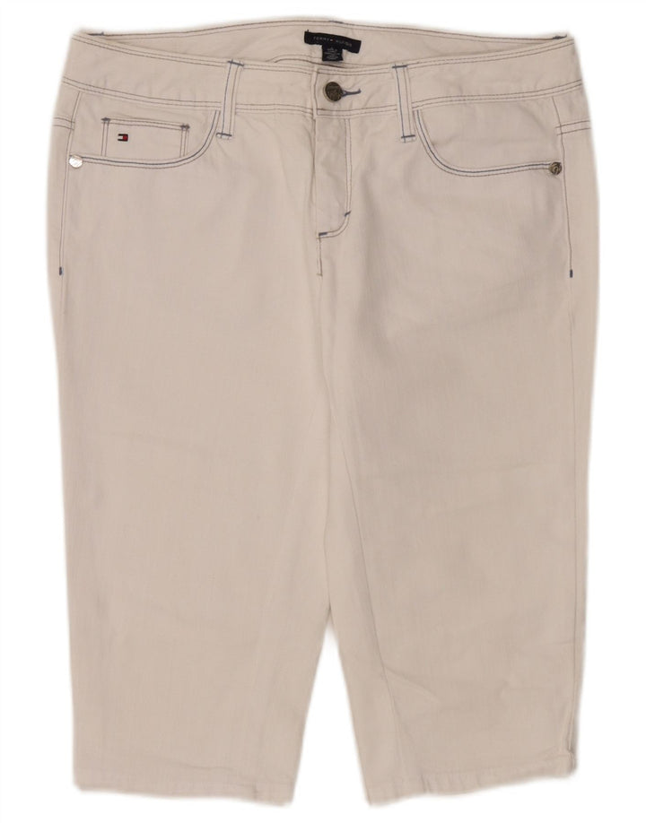 Tommy Hilfiger Γυναικείο βερμούδα τζιν σορτς US 8 μεσαίο W32 λευκό βαμβακερό