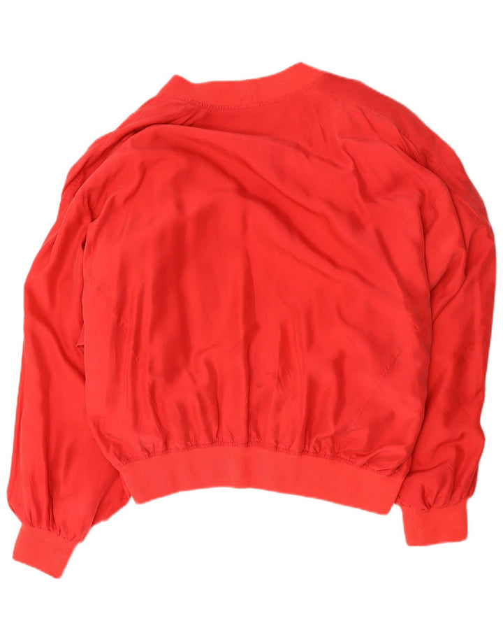 Ανδρικό Vintage Graphic Bomber Jacket UK 42 XL Red Silk