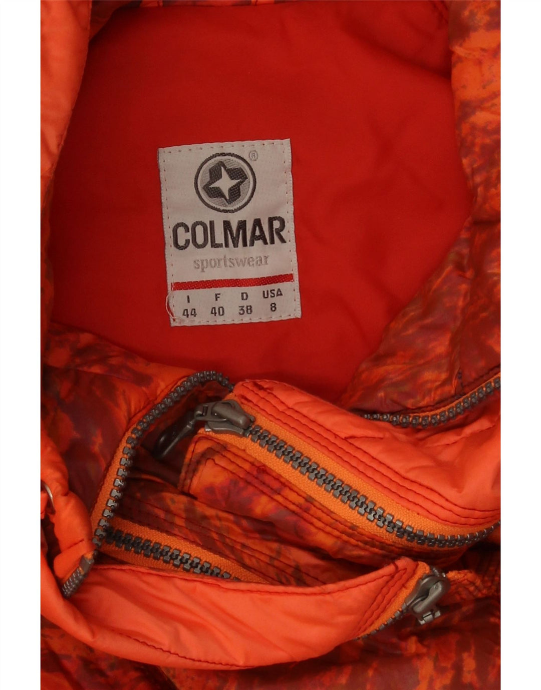 Colmar Γυναικείο μπουφάν σκι με κουκούλα IT 44 Medium Orange Tie Dye