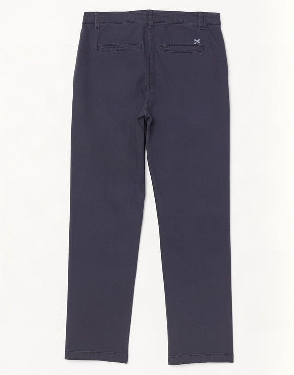 Crew Clothing Womens Straight Chino Trousers UK 14 Large W34 L28 Navy Blue