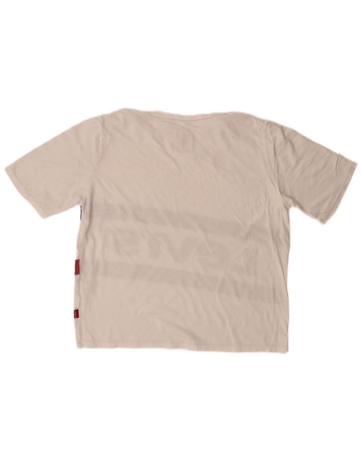 Γραφικό T-Shirt Levi's Boys Top 15-16 ετών Λευκό βαμβακερό