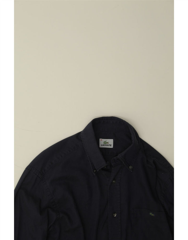 LACOSTE Mens Shirt Size 39 Small Navy Blue Cotton Vintage Lacoste and Second-Hand Lacoste from Messina Hembry 
