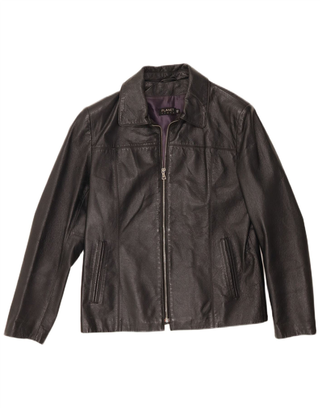 Planet Ανδρικό Δερμάτινο Μπουφάν IT 46 Small Black Leather