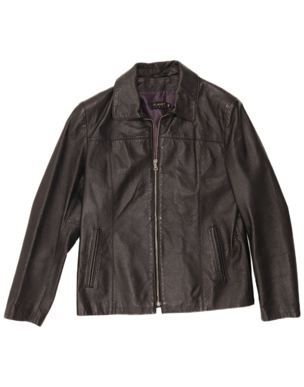 Planet Ανδρικό Δερμάτινο Μπουφάν IT 46 Small Black Leather