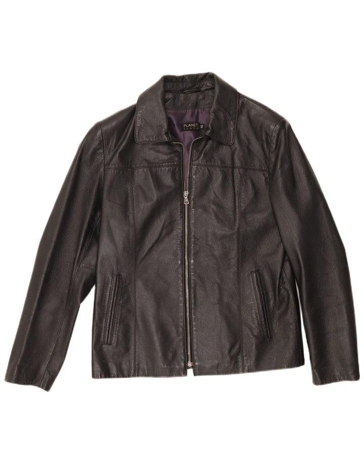 Planet Ανδρικό Δερμάτινο Μπουφάν IT 46 Small Black Leather