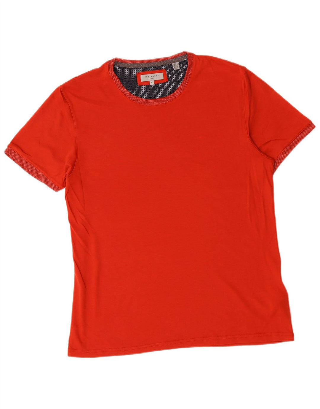 Ανδρικό T-Shirt Ted Baker Top Size 4 μεγάλο κόκκινο βαμβακερό
