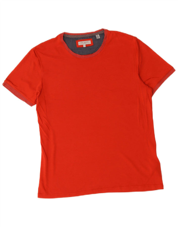 Ανδρικό T-Shirt Ted Baker Top Size 4 μεγάλο κόκκινο βαμβακερό