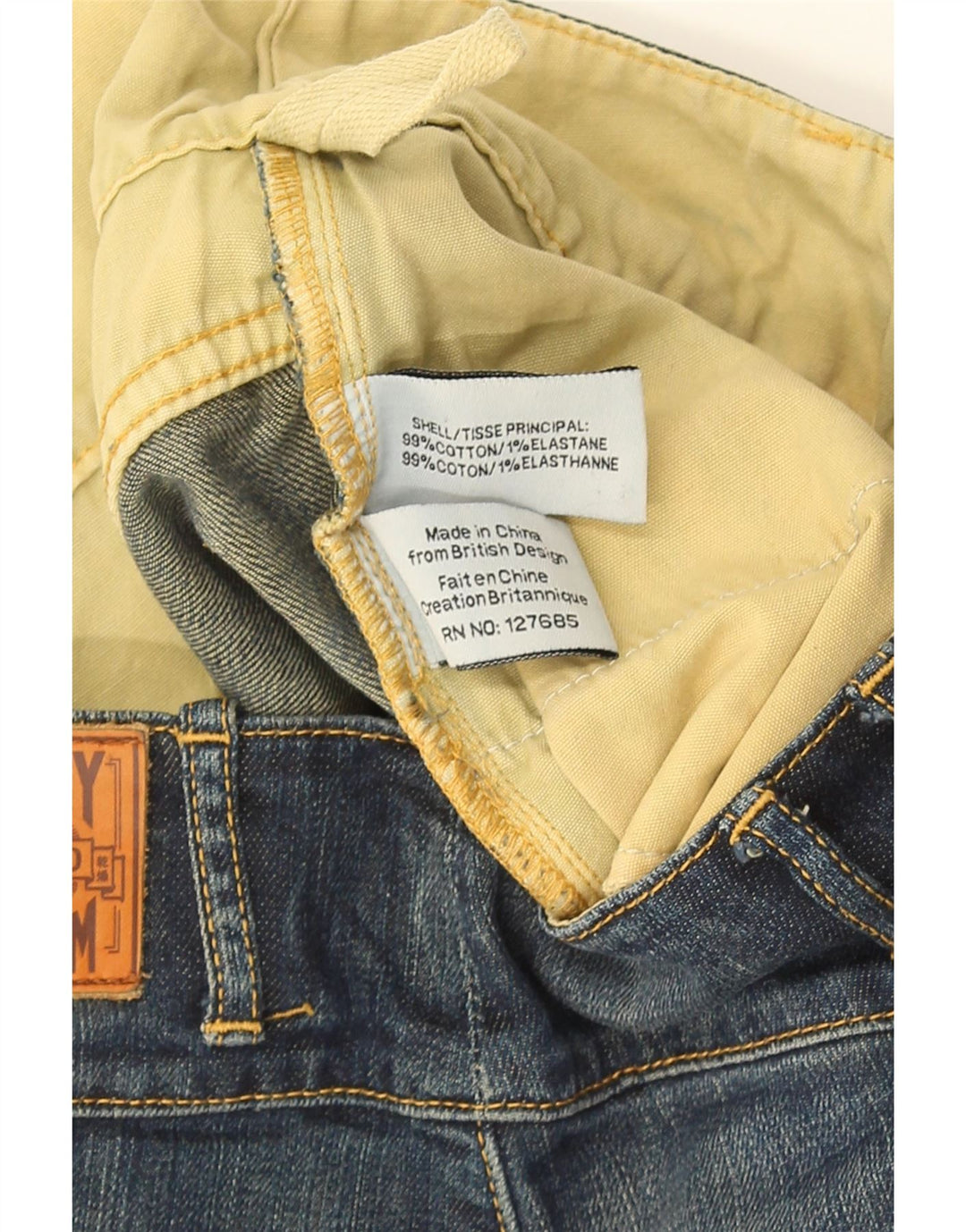 Γυναικεία Μίνι Τζιν Φούστα SUPERDRY W30 Μεσαίο Μπλε Βαμβακερό