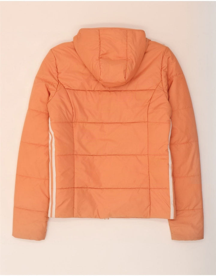 Adidas Γυναικείο μπουφάν με κουκούλα με επένδυση UK 10 Small Pink Polyester