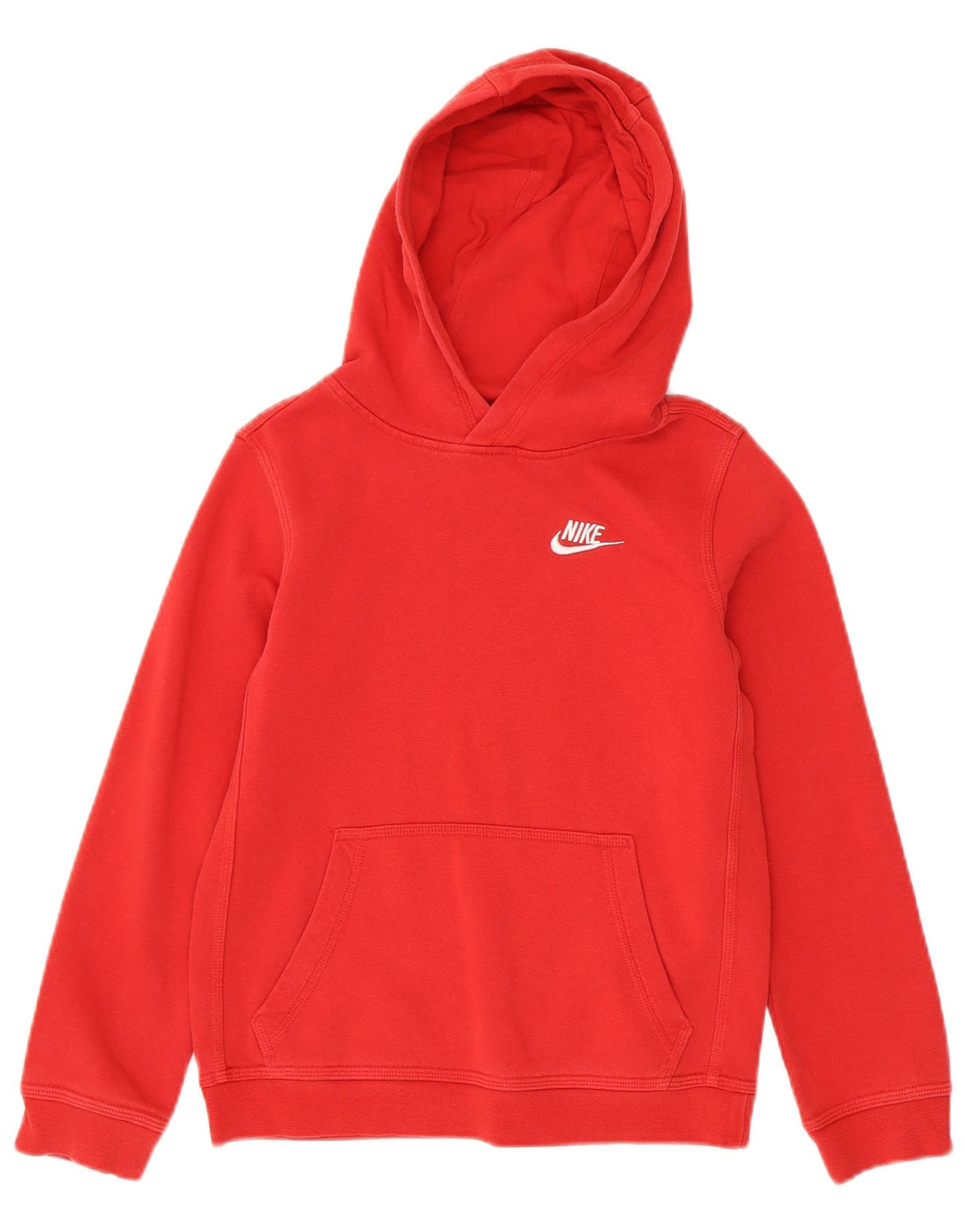 Nike Boys Hoodie Jumper 10-11 ετών μεσαίο κόκκινο βαμβακερό