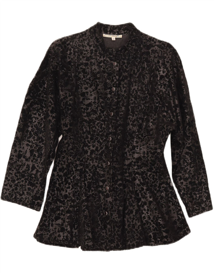 Vintage Γυναικείο Μπουφάν 3/4 μανίκι IT 44 Medium Μαύρο Animal Print