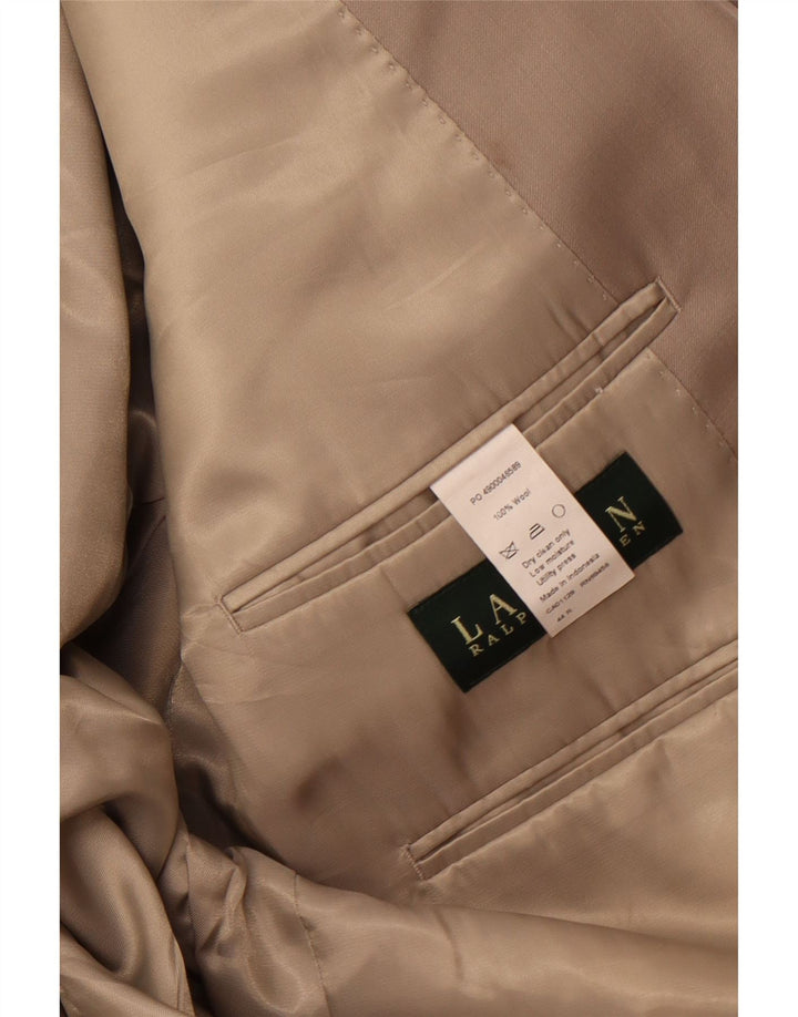 RALPH LAUREN Ανδρικό σακάκι σακάκι με 2 κουμπιά UK 44 2XL μπεζ μαλλί