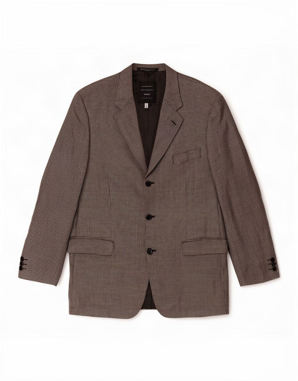 Marks & Spencer Mens St. Michael Blazer Jacket UK 42 Large Grey Check