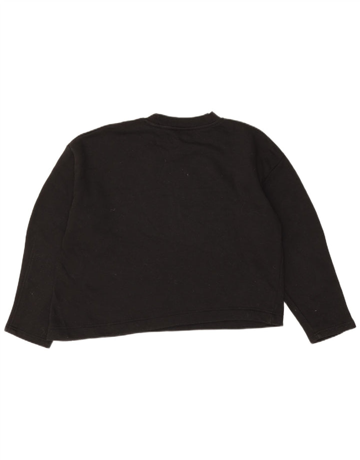 Zara Γυναικεία φούτερ Crop Jumper UK 14 Medium Black