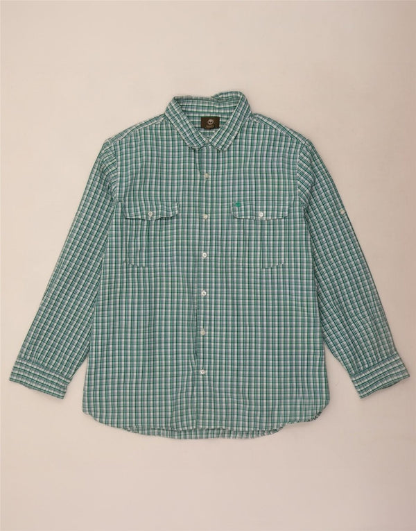 Ανδρικό πουκάμισο Timberland Regular Fit 3XL Πράσινο βαμβακερό Gingham