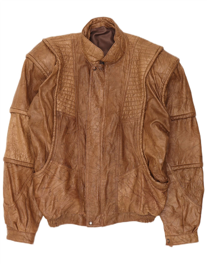 Vintage Ανδρικό Δερμάτινο Μπουφάν UK 42 XL Καφέ