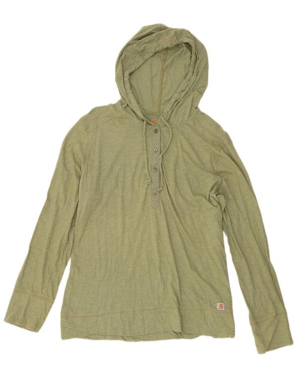 Carhartt Γυναικείο Μπλουζ με κουκούλα Μακρυμάνικο US 16/18 XL Πράσινο βαμβακερό